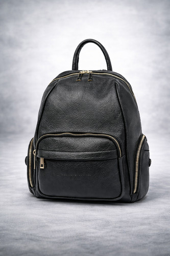 Zaino pelle nero basi - in,